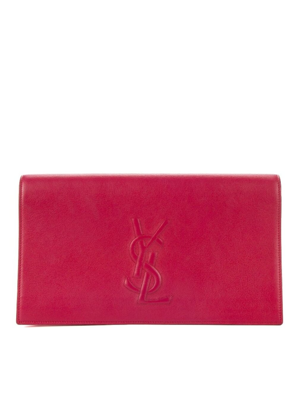 Saint Laurent Belle de Jules Clutch Pink Calfskin Leather